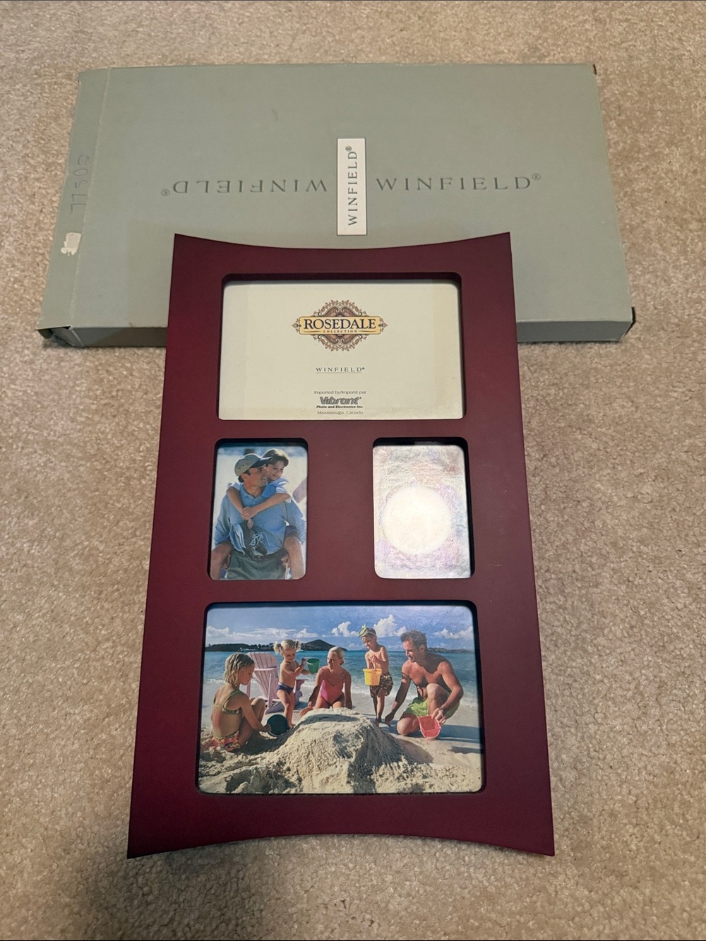 Rosedale Burgundy Multi-Opening Photo Frame